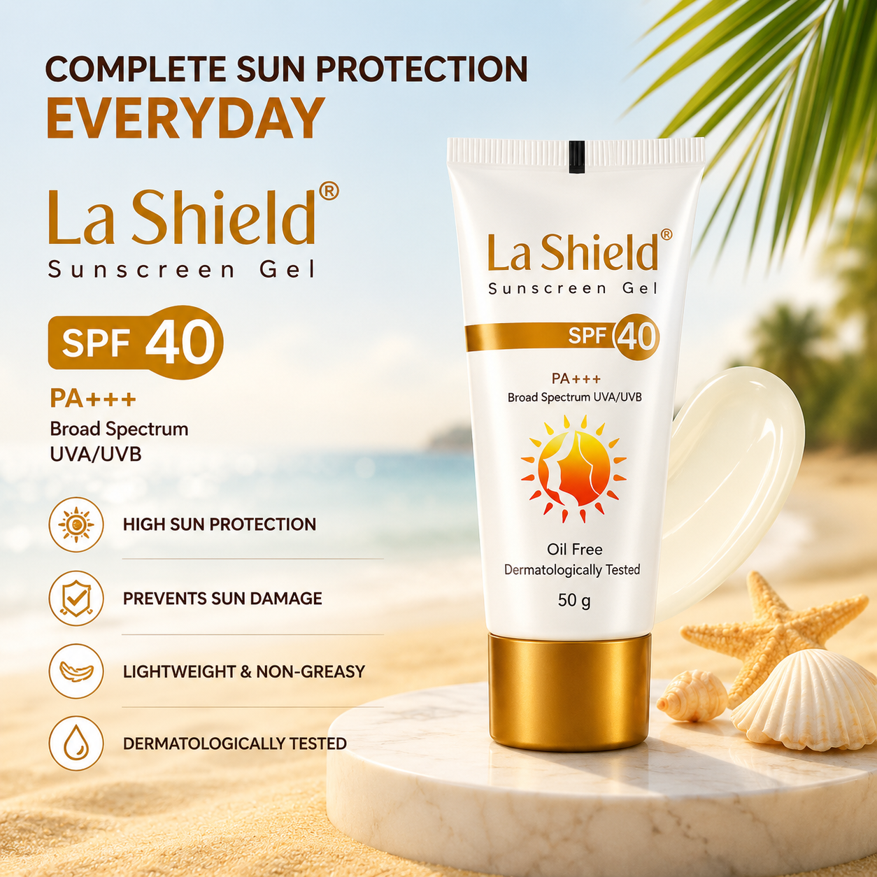 La Shield Sunscreen Gel SPF 40
