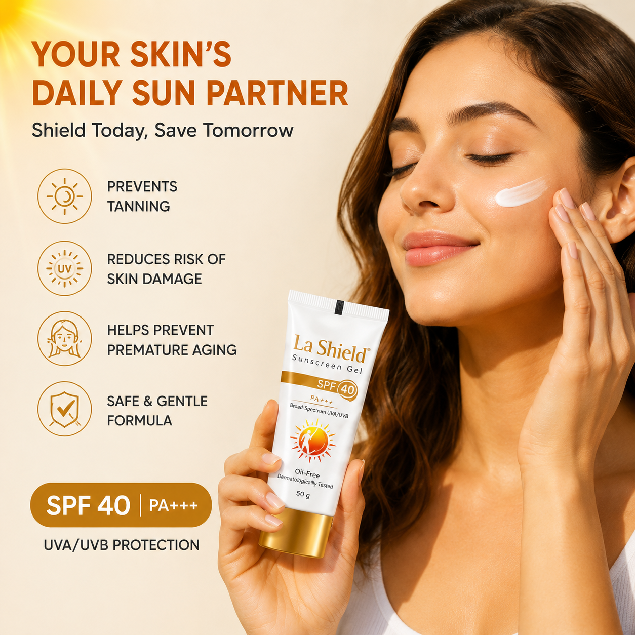La Shield Sunscreen Gel SPF 40